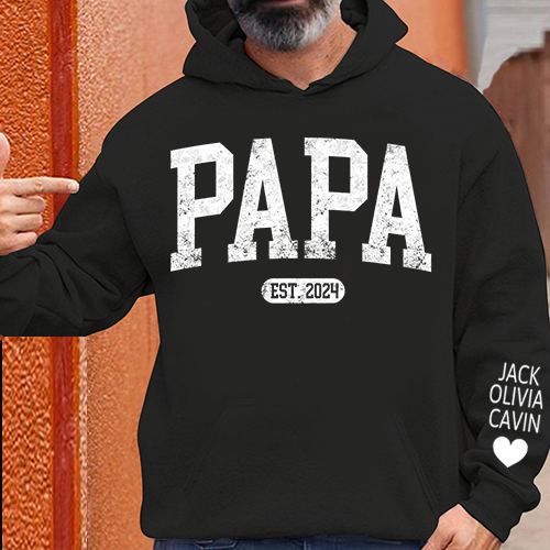 Custom Grandpa Papa Dad And Kids 2024-4